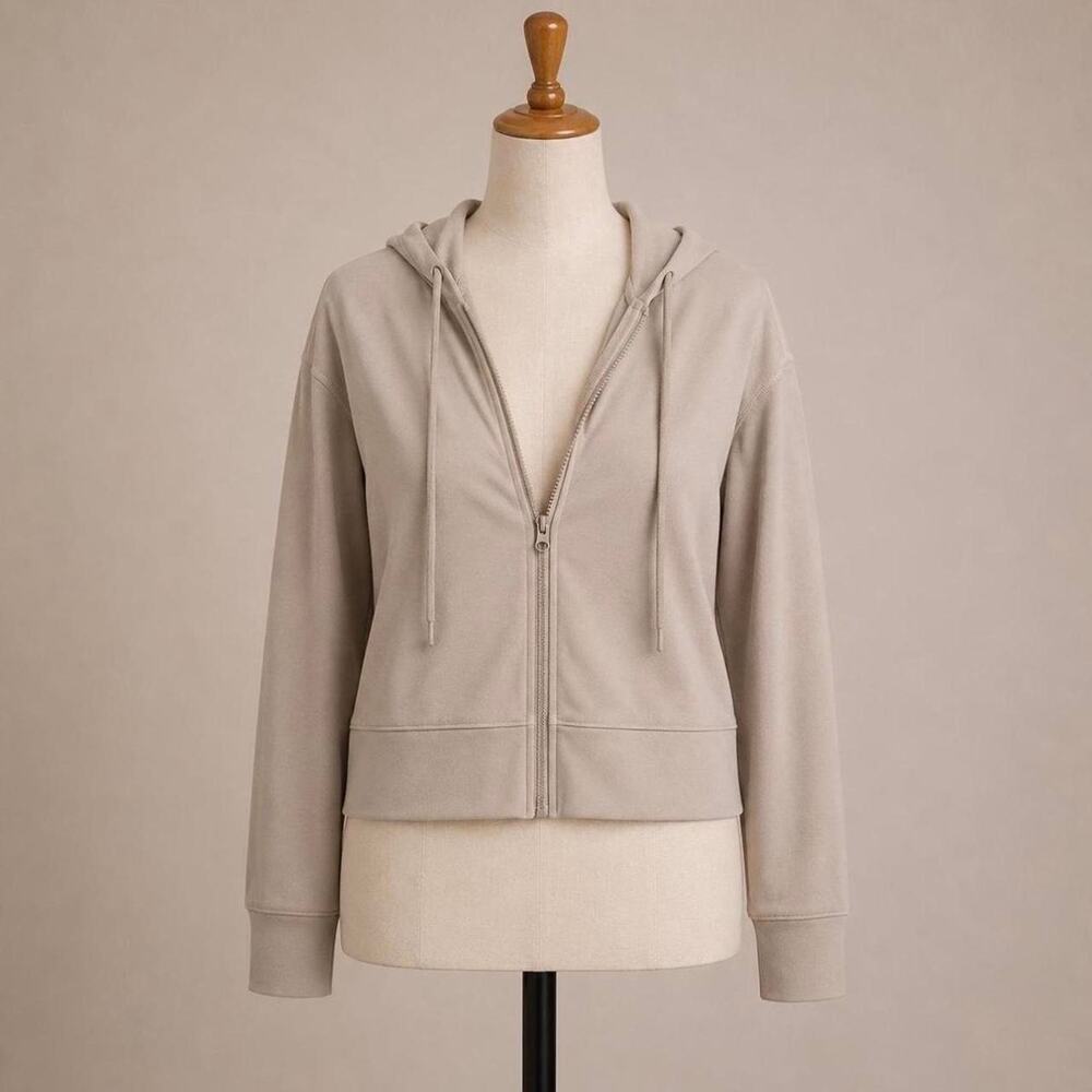 vital life beige/taupe zip hoodie size XL (fits L-XL)